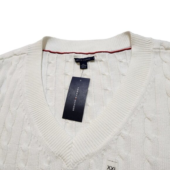 Tommy Hilfiger Men's V-Neck Cable Knit Long Sleeve Sweater Size XXL - Picture 2 of 7